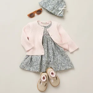 Robe Cadelili smockée et brodée main en tissu Liberty en coton biologique