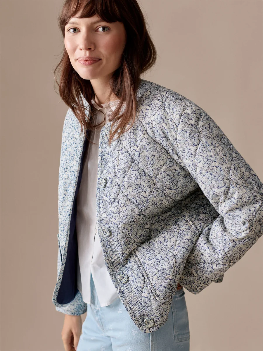 Veste matelassée Lise-Marie en tissu Liberty en coton biologique – Image 2