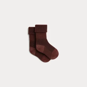 Chaussettes Gadilson à côtes marron
