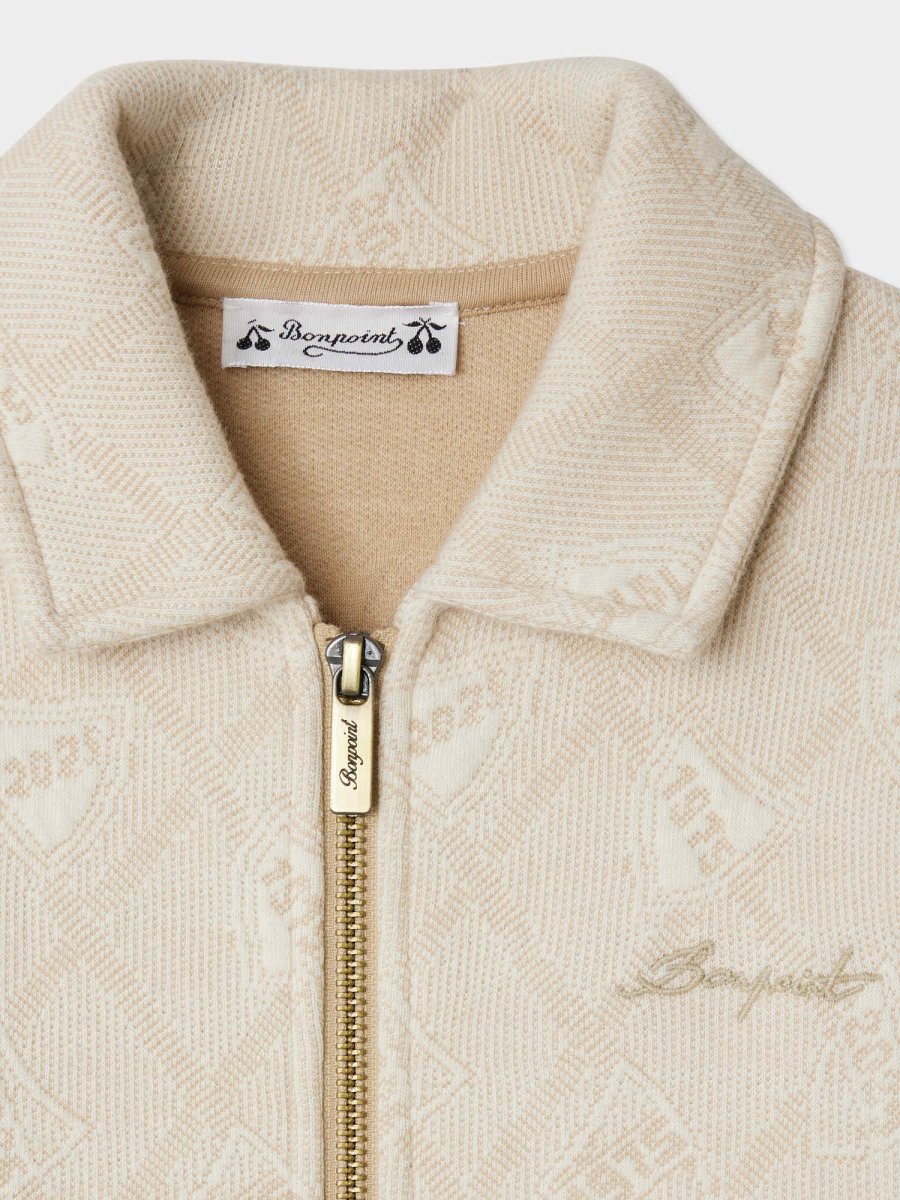Veste Emeric matelassée à motif jacquard en coton biologique – Image 4