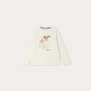 T-shirt Tadda brodé Chien en coton biologique