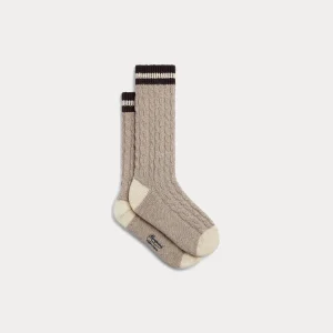 Chaussettes Gamil torsadées marron