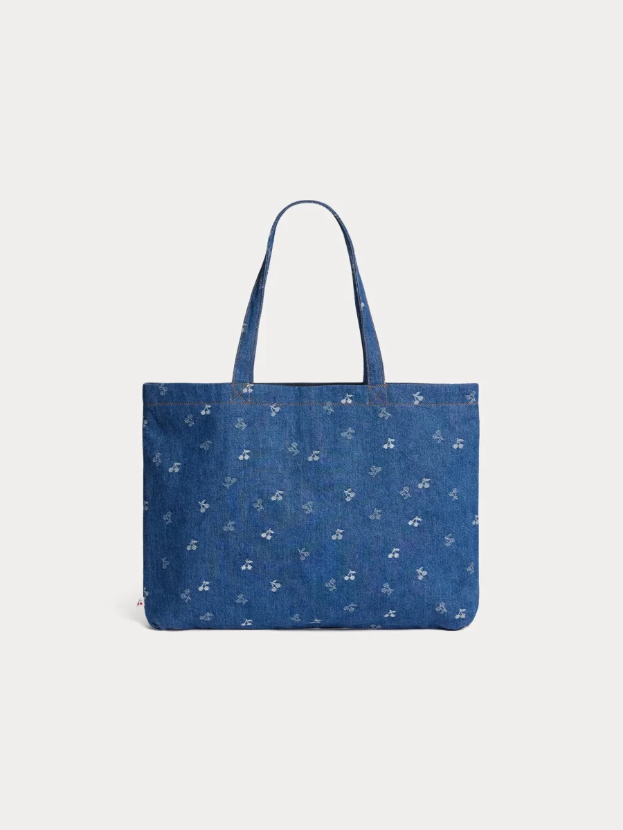 Sac Newbaggy en denim jacquard cerises – Image 4
