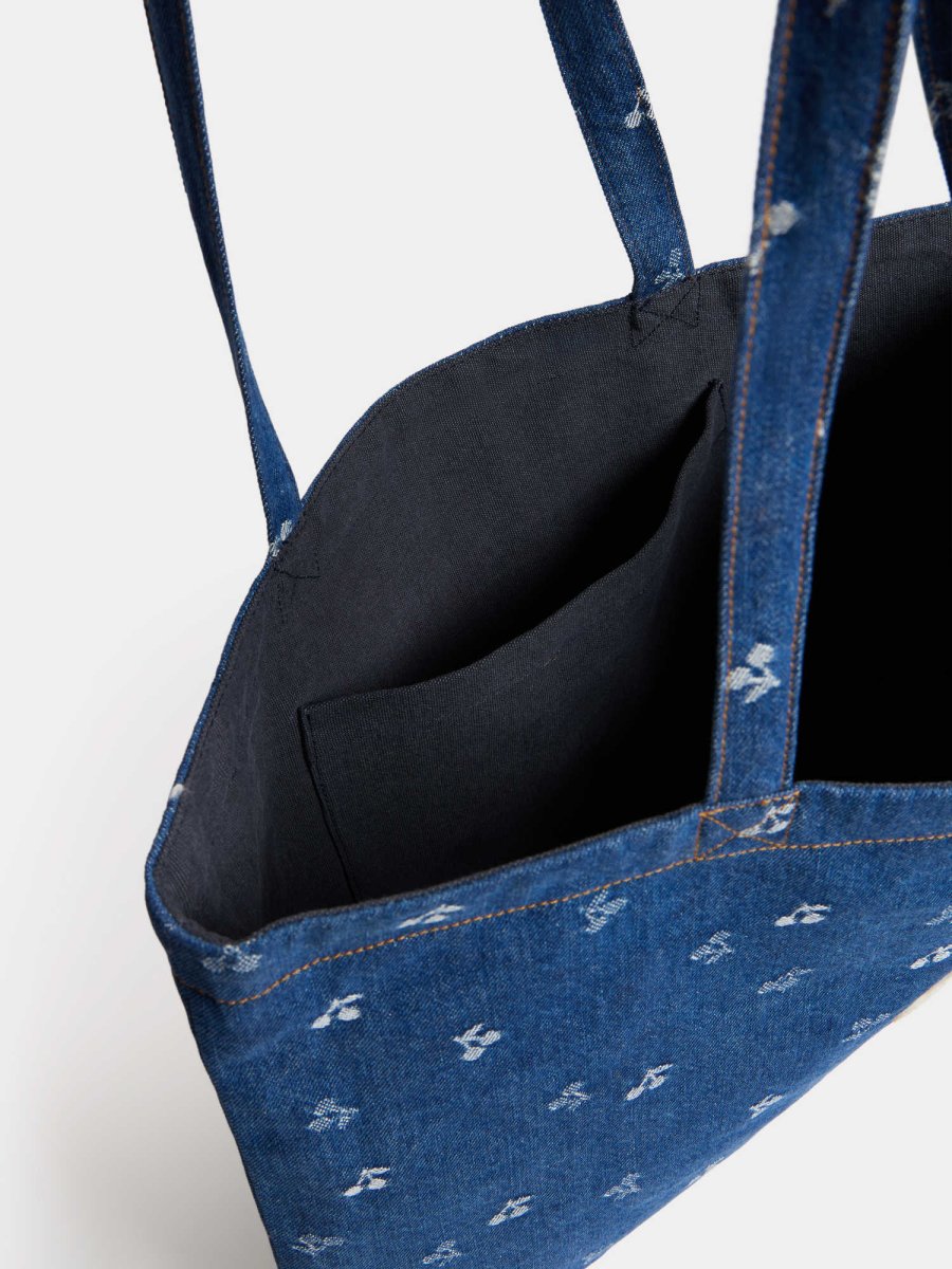 Sac Newbaggy en denim jacquard cerises – Image 5