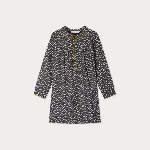 Robe Dorothée à imprimé cerises en twill de coton biologique