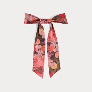 Barrette Domina en tissu Liberty en coton biologique framboise