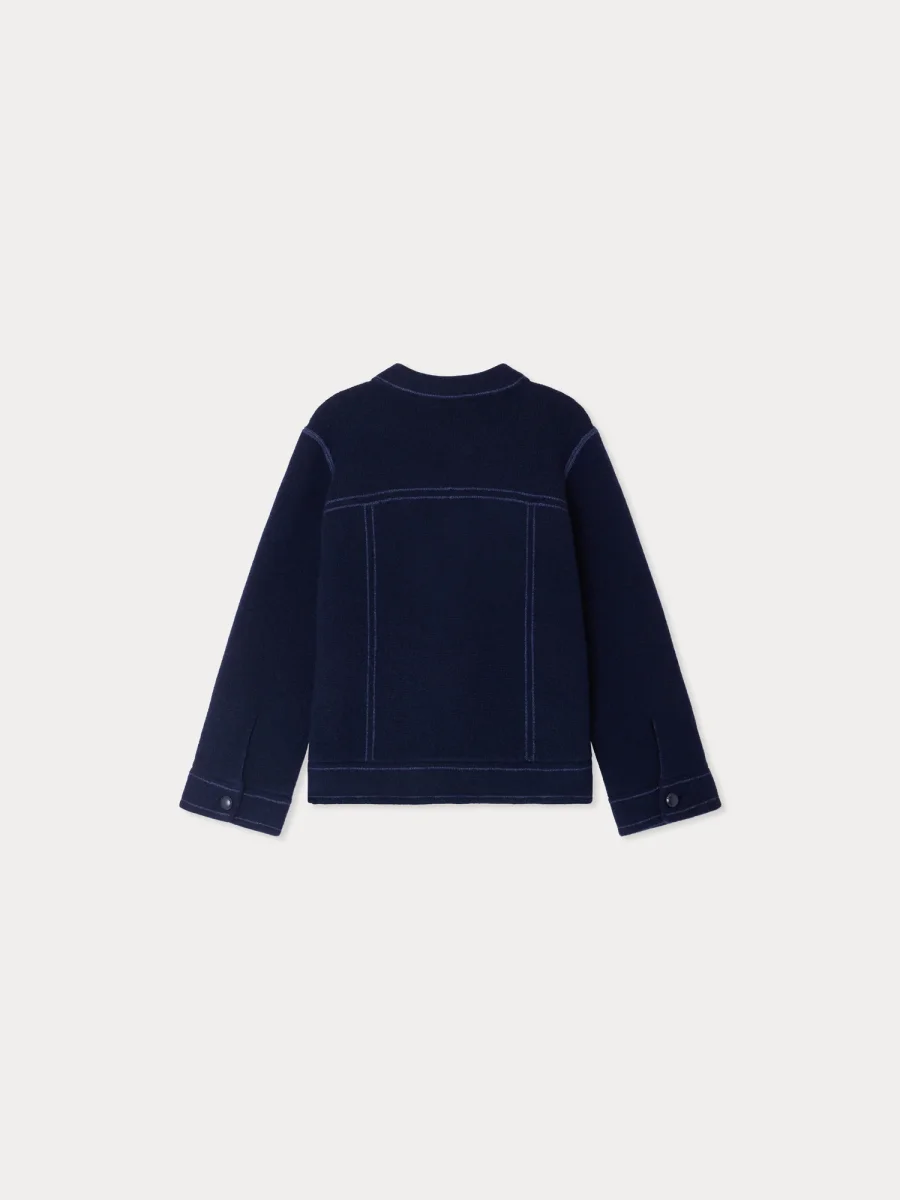 Veste Jimena avec surpiqûres contrastées en laine et cachemire – Image 3