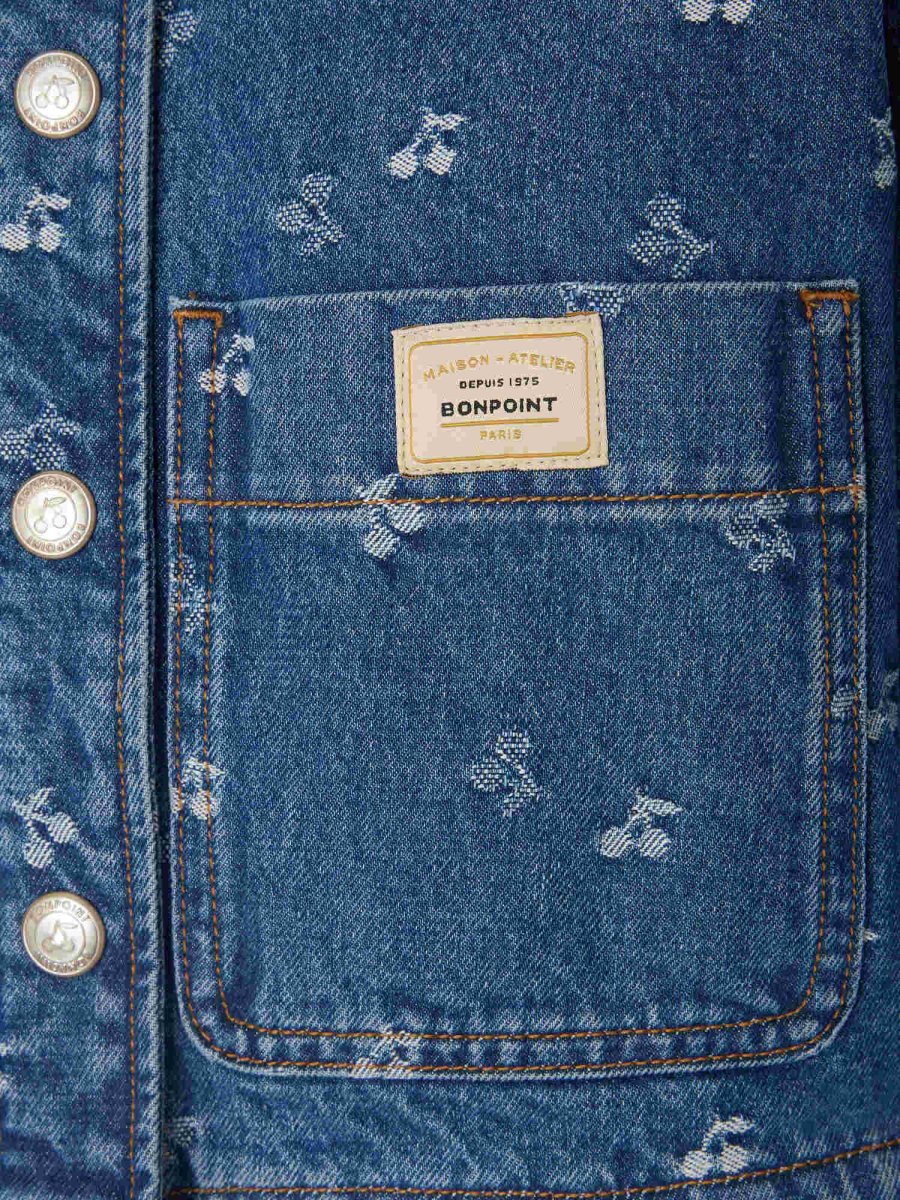 Veste Jalia ouatinée en denim jacquard cerises – Image 5