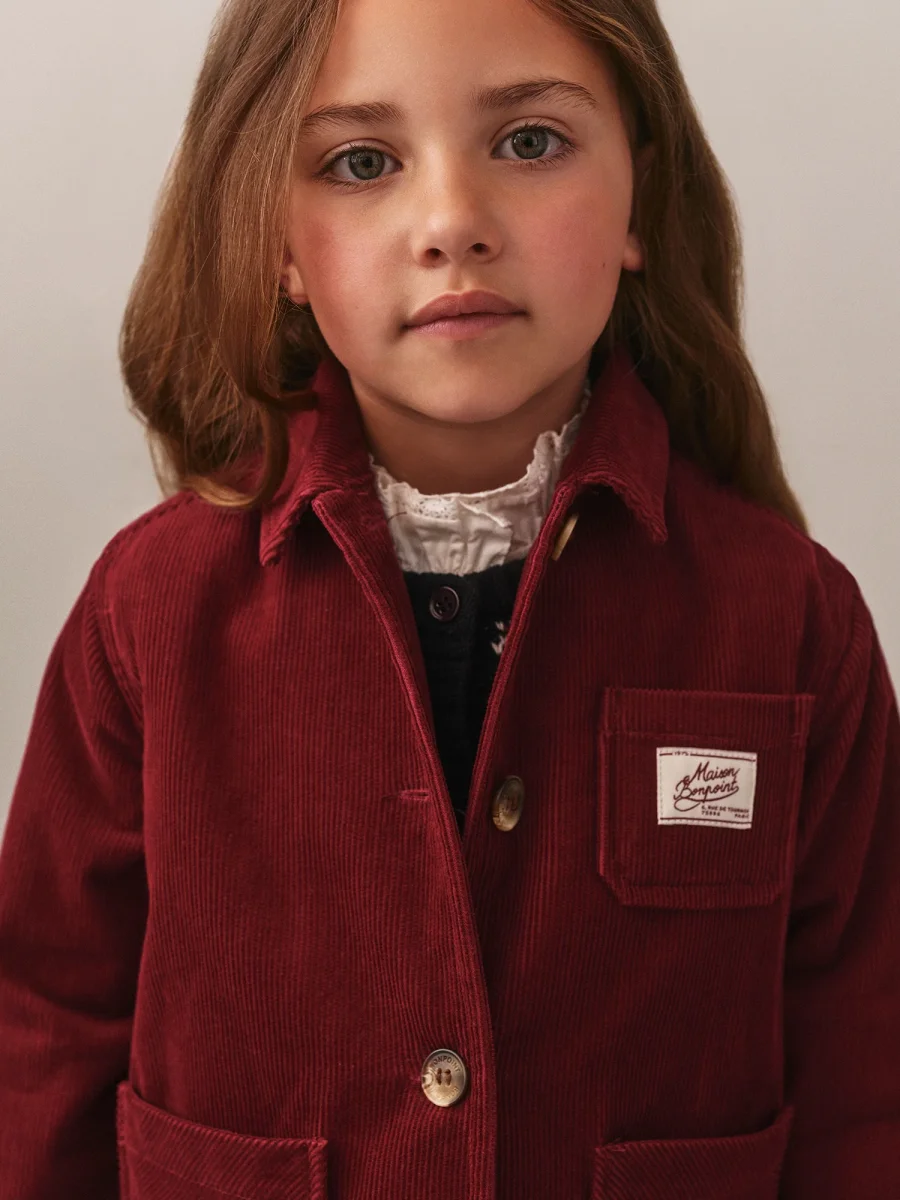 Veste Edith avec cerise brodée en velours côtelé – Image 2