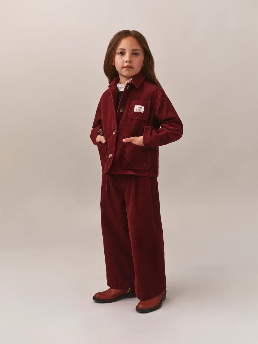 Veste Edith avec cerise brodée en velours côtelé – Image 6