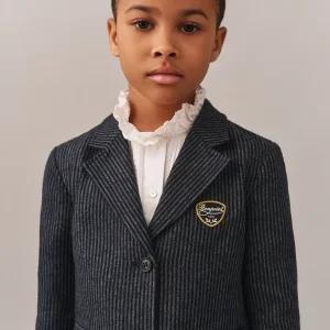 Veste tailleur Jujuba en lainage rayé