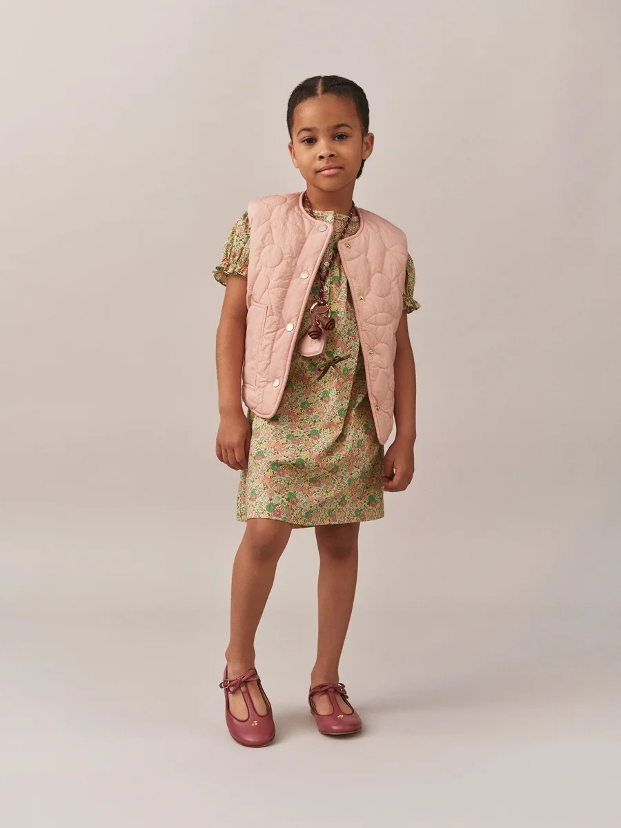 Veste doudoune Jilian matelassée cerises sans manches