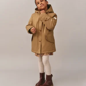 Parka Janova à capuche doublée de fausse fourrure imprimée léopard