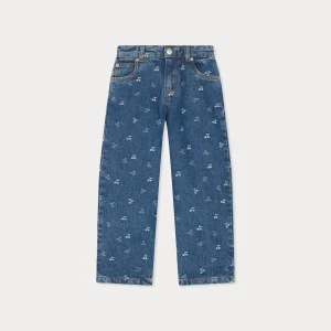 Pantalon Jasmina en denim jacquard cerise