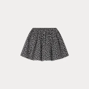 Jupe Suzon élastiquée à la taille à imprimé cerises en coton biologique