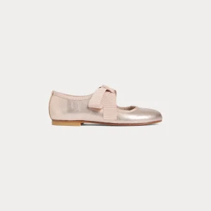 Ballerines Jany en cuir or rose