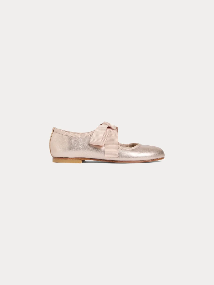 Ballerines Jany en cuir or rose – Image 2