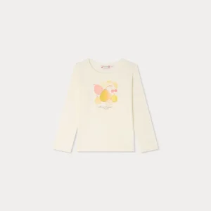 T-shirt Tidjiane imprimé et brodé Poiriers en coton biologique