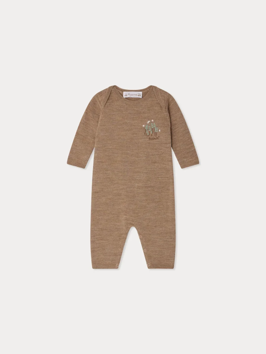 Combinaison Cielo à encolure américaine et broderie poitrine en laine – Image 2