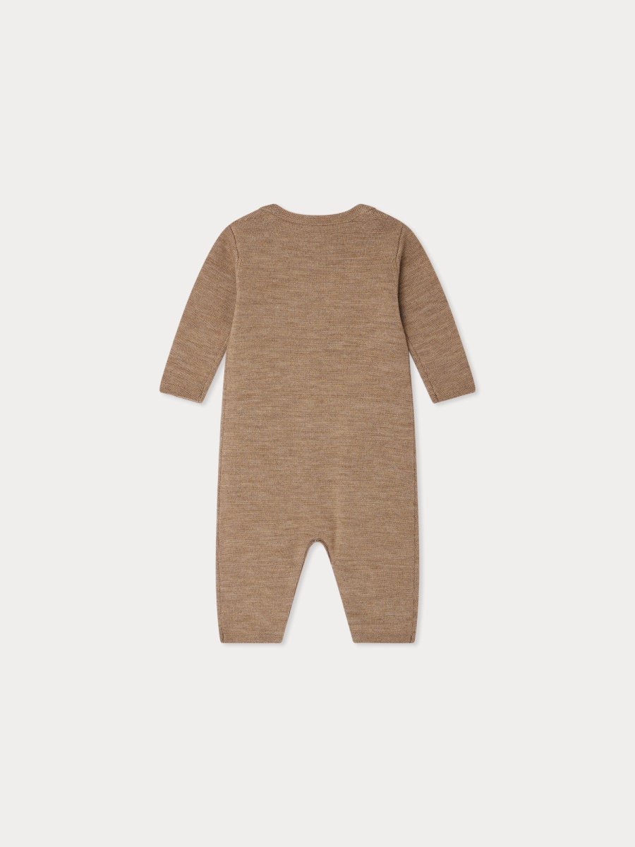 Combinaison Cielo à encolure américaine et broderie poitrine en laine – Image 3