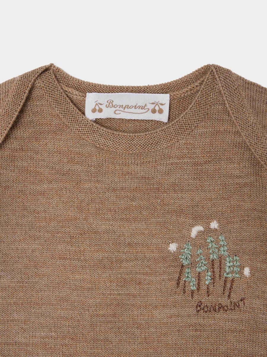 Combinaison Cielo à encolure américaine et broderie poitrine en laine – Image 4