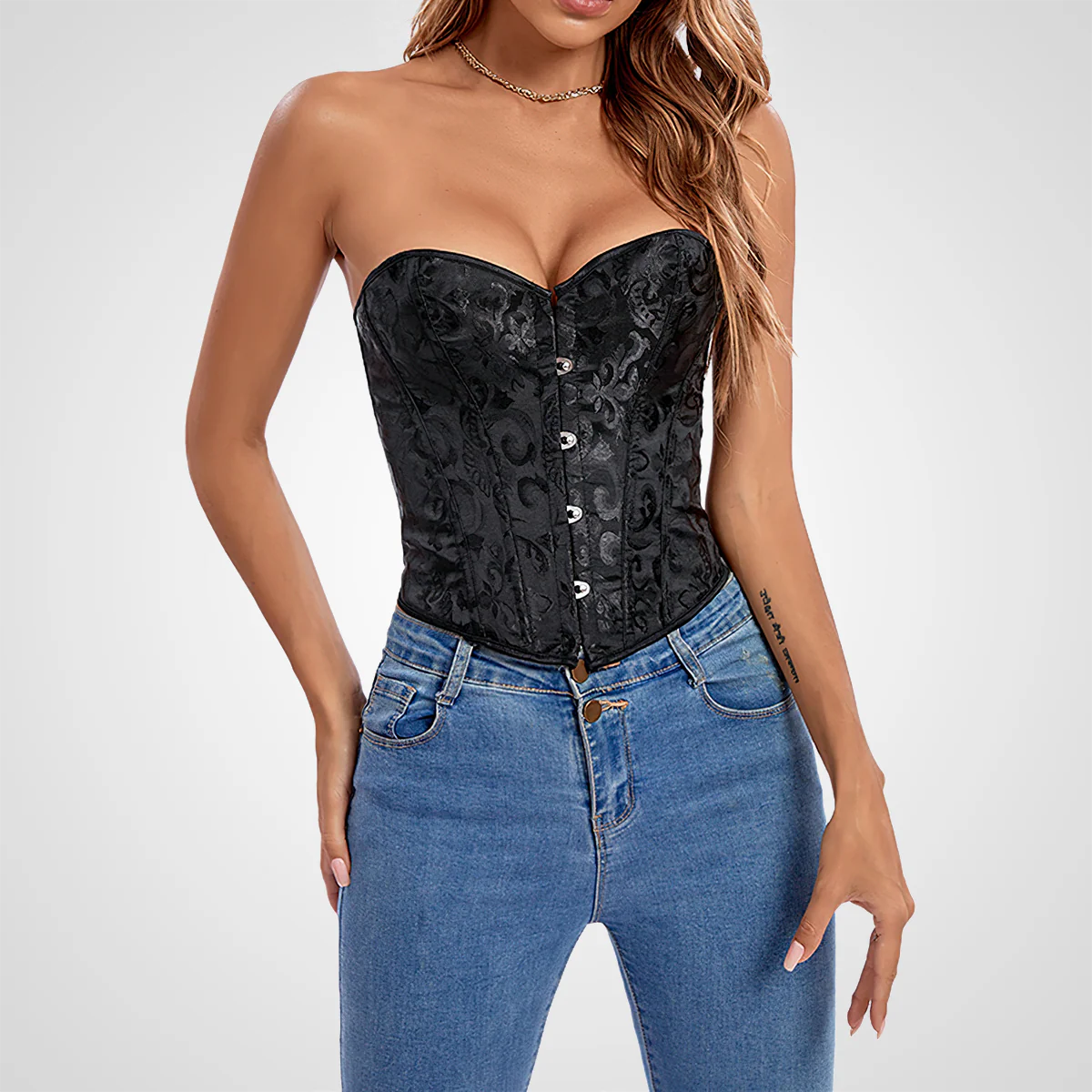 Bustier corset court noir – Image 2