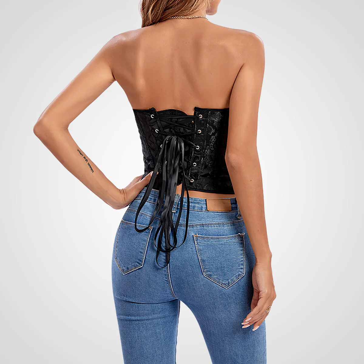 Bustier corset court noir – Image 4