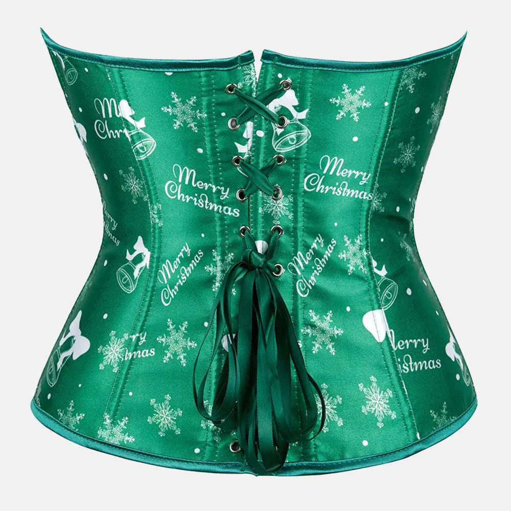 Corset bustier vert "Merry Christmas" – Image 4