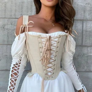 Corset à lacets devant style vintage