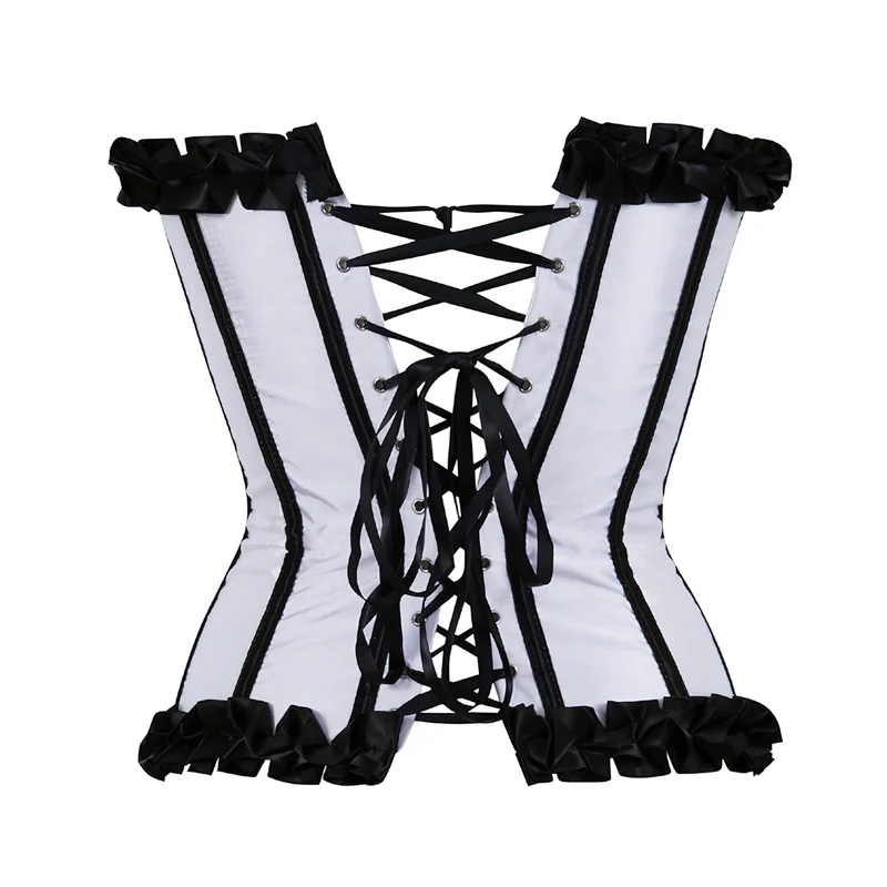 Corset blanc et noir bustier – Image 5