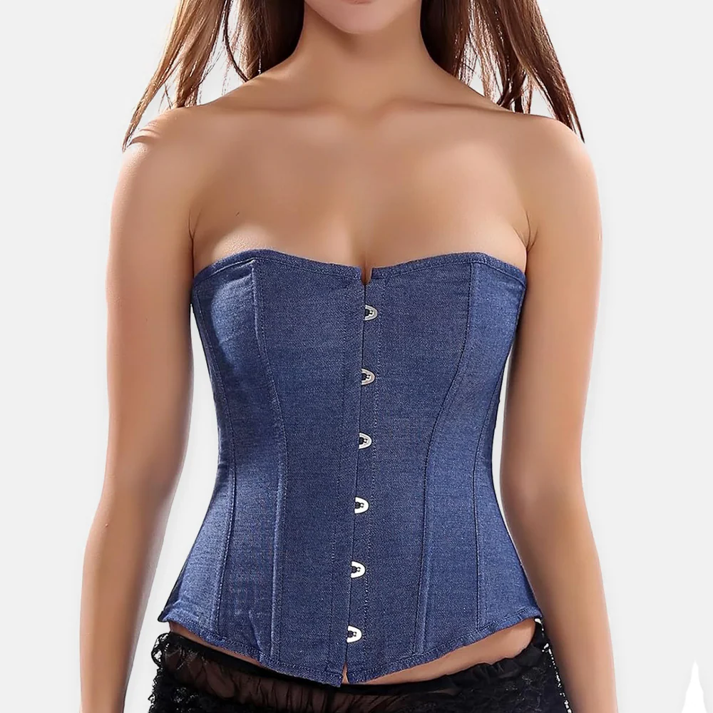 Corset bustier en jean – Image 2
