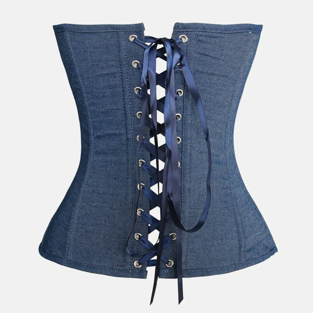 Corset bustier en jean – Image 4