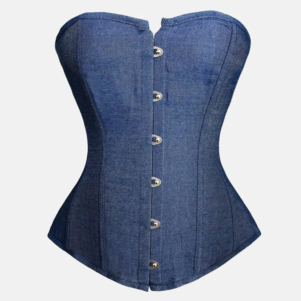 Corset bustier en jean – Image 3