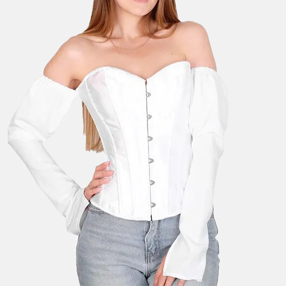 Corset bustier habillé blanc – Image 2