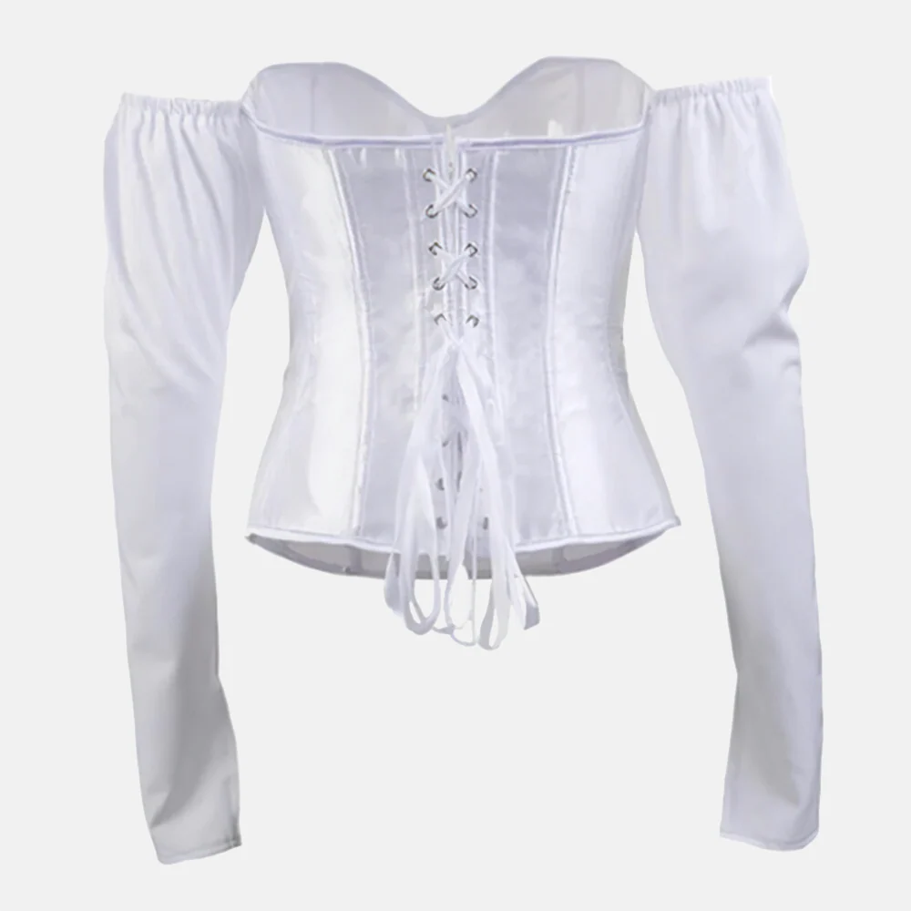 Corset bustier habillé blanc – Image 4