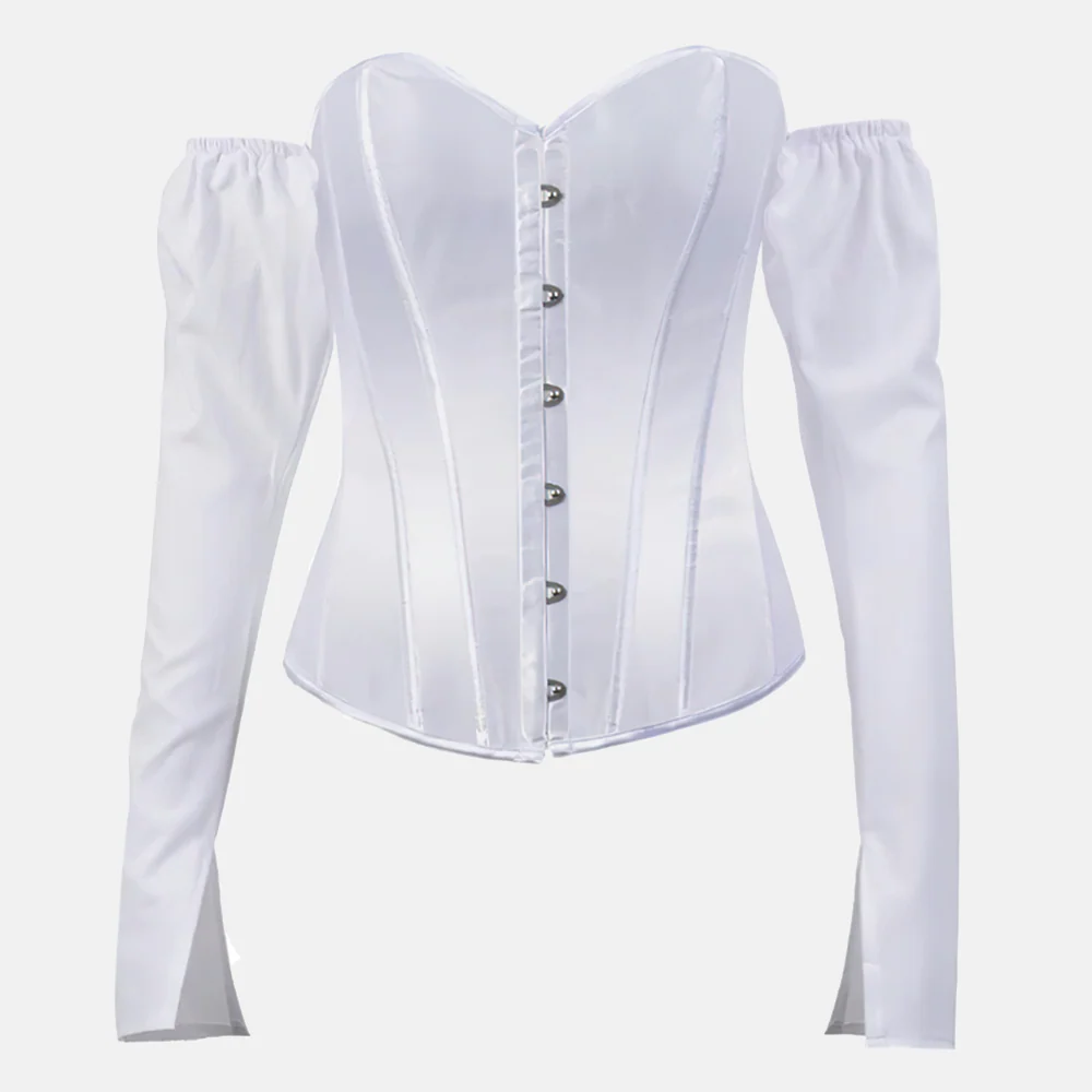 Corset bustier habillé blanc – Image 3
