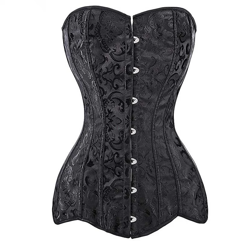 Corset bustier long noir – Image 5