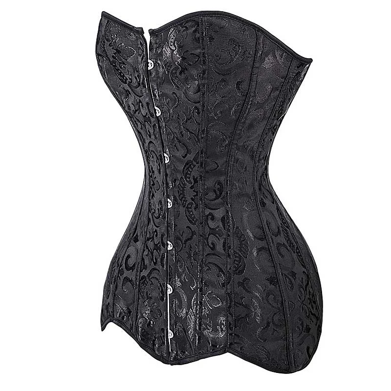 Corset bustier long noir – Image 6