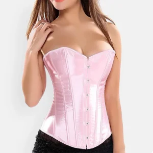 Corset bustier rose