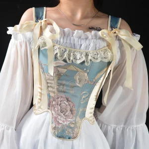 Corset bustier victorien à bretelles