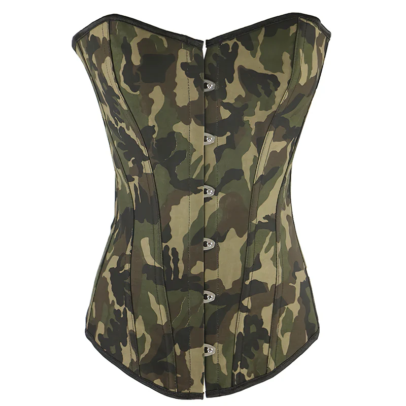 Corset camouflage kaki bustier – Image 3