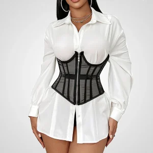 Ceinture serre-taille corset noire