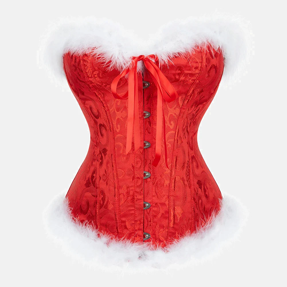 Corset bustier rouge "Mère Noël"
