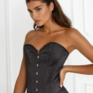 Corset noir simple bustier