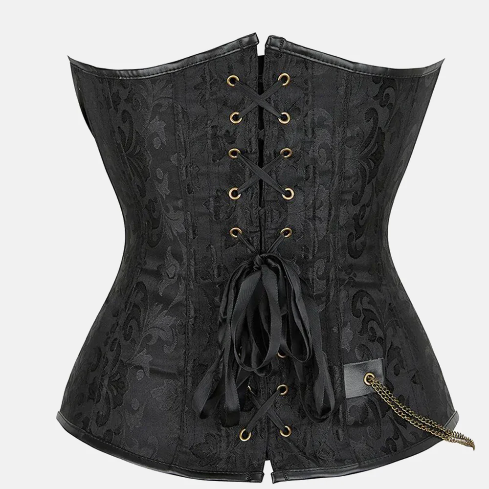 Corset steampunk noir bustier – Image 4