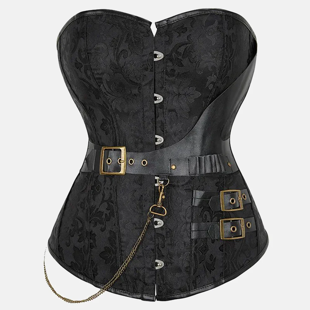 Corset steampunk noir bustier – Image 3