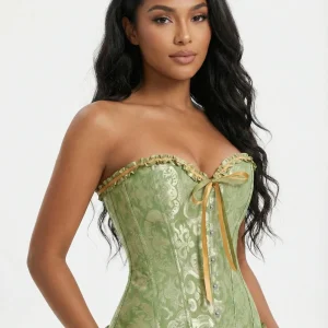 Corset vert anis bustier