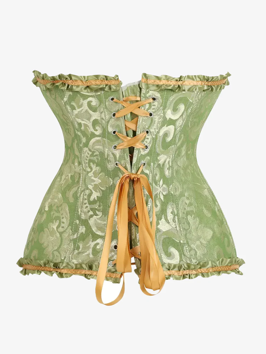Corset vert anis bustier – Image 6