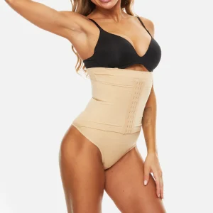 Culotte taille haute amincissante beige