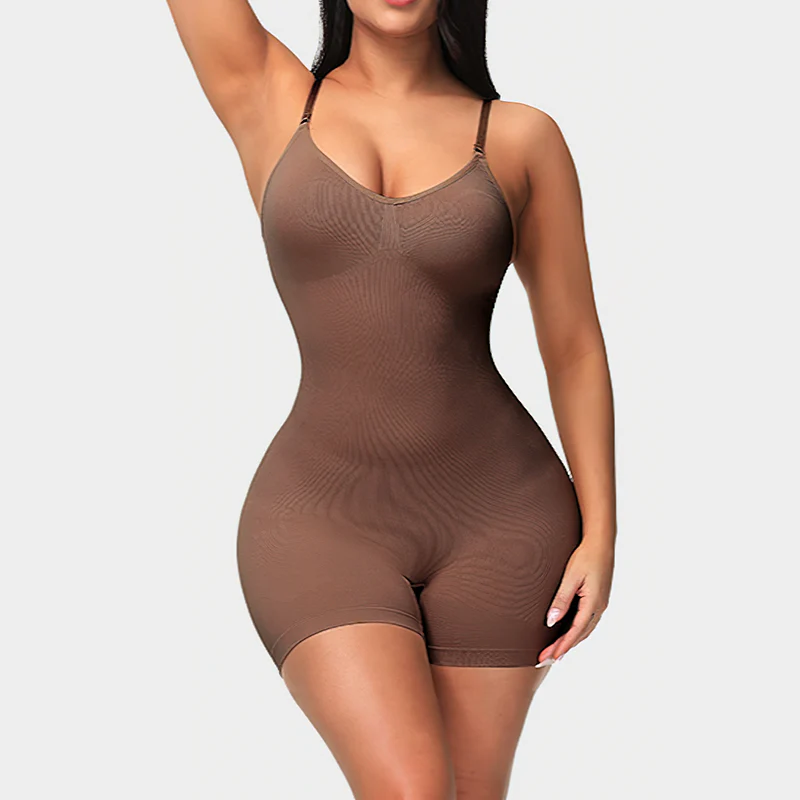 Gaine combinaison amincissante marron – Image 2